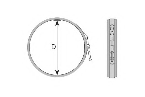 DINEX 42869 Clamp, exhaust system